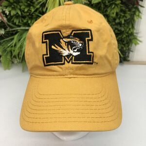 Missouri Tigers Hat Cap Strap Back Mens Gold NCAA College Football Embroidered